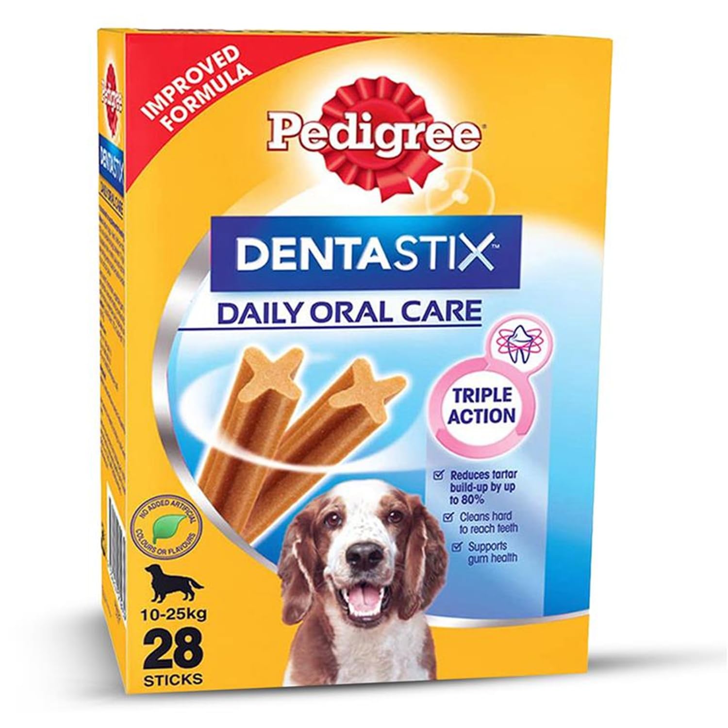 Pedigree Dentastix Oral Care Dog Treat, Adult Medium Breed (10-25 kg), 720 g, Recommended by Vets, Supports Gum Health, Reduces Risk of Gum diseases