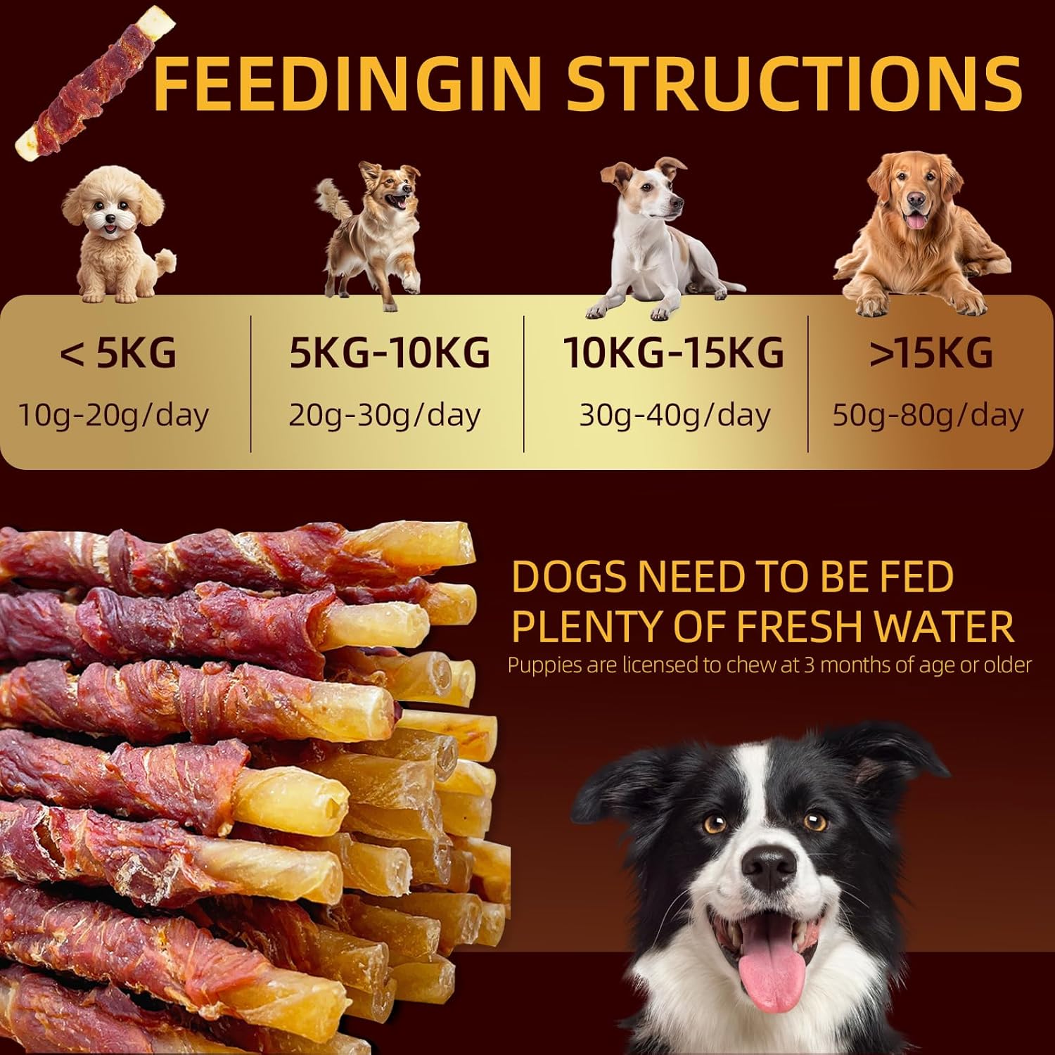 Sfasfnsd Dog Chew Bone,Helps Sharpen And Clean Your Dog's Teeth For Chewing And Grinding For Small, Medium And Large Dogs