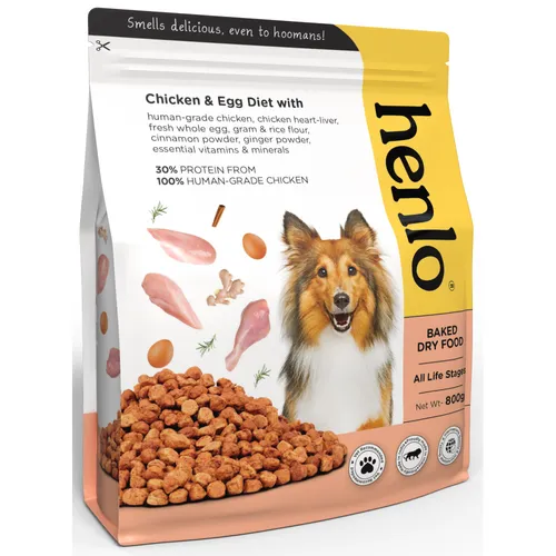 Henlo Chicken & Veg Baked Dry Food for Puppies & Small Breed Dogs | 100% Human Grade Ingredients