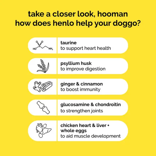 Henlo Chicken & Veg Baked Dry Food for Puppies & Small Breed Dogs | 100% Human Grade Ingredients