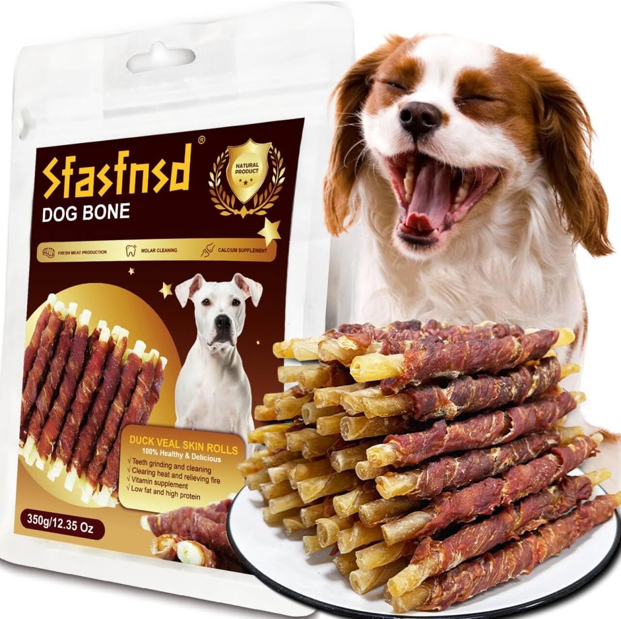 Sfasfnsd Dog Chew Bone,Helps Sharpen And Clean Your Dog's Teeth For Chewing And Grinding For Small, Medium And Large Dogs