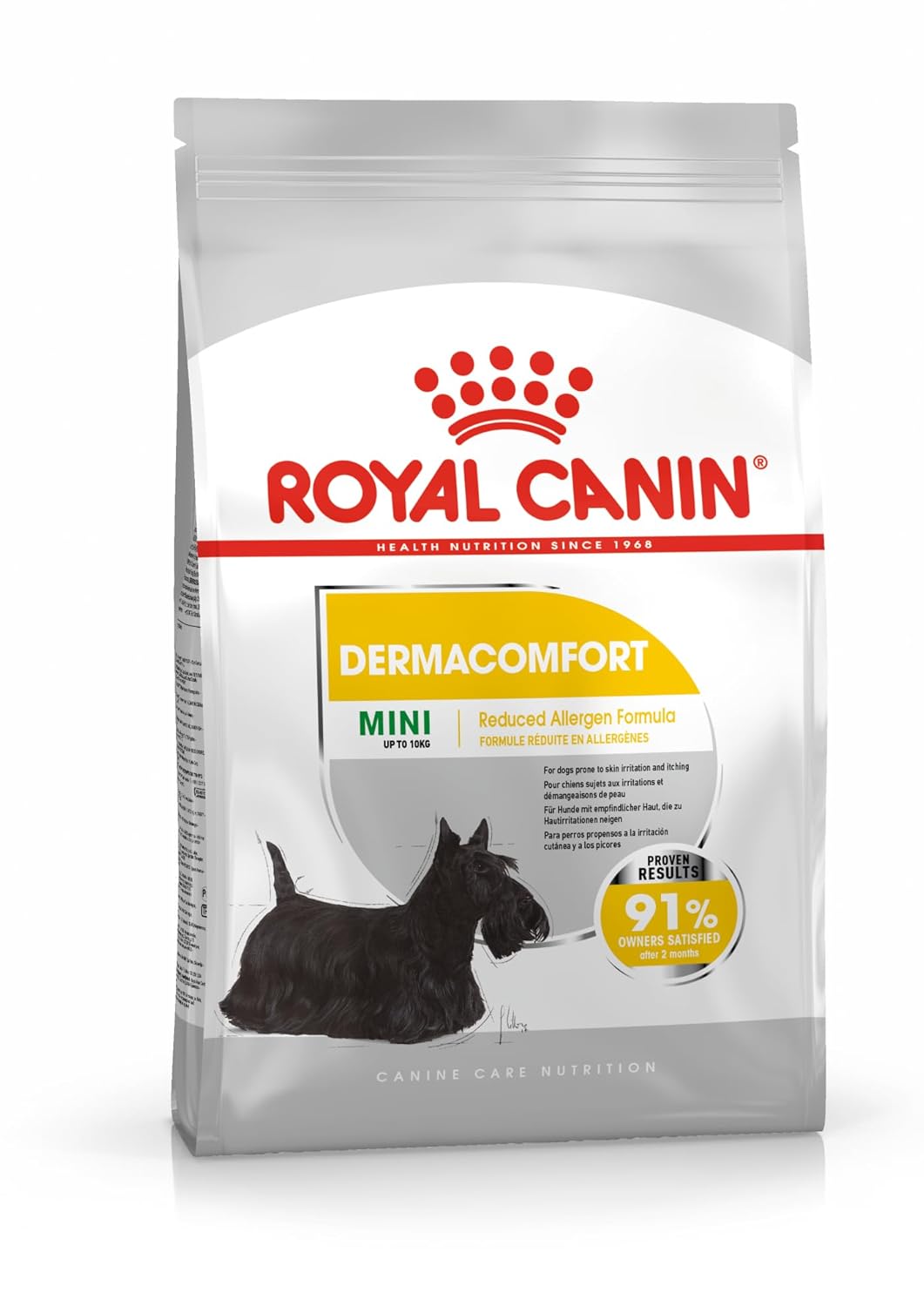 Royal Canin Dermacomfort Mini for Small Dogs, 1 Kg, Dry Food with Reduced Allergen Formula, Helps with Skin Irritation & Itching, Reported 91% Proven...