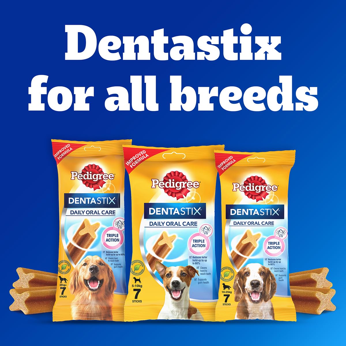 Pedigree Dentastix Oral Care Dog Treat, Adult Medium Breed (10-25 kg), 720 g, Recommended by Vets, Supports Gum Health, Reduces Risk of Gum diseases