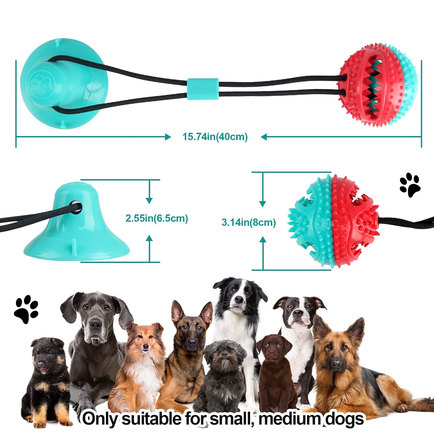 Coolplay Dog Toys, Dog Chew Toys for Aggressive chewers, Puppy Dog Training Treats Teething Rope Toys, Dog Ball Toys