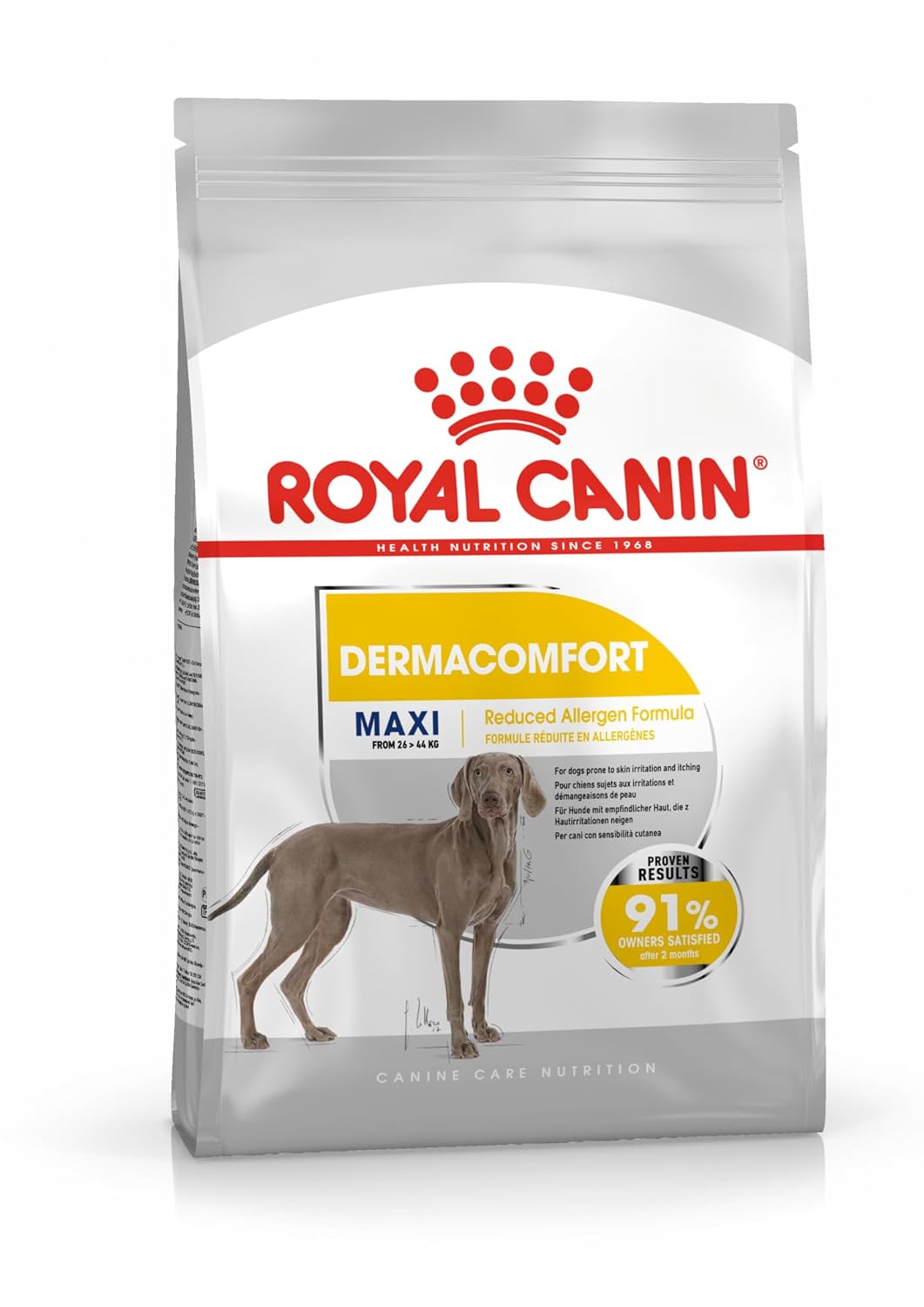 Royal Canin Derma Comfort Maxi Adult Dog Food, 3 Kg, with Reduced Allergen Formula, Helpful for Dogs Prone to Skin Irritation & Itching, Proven Results...