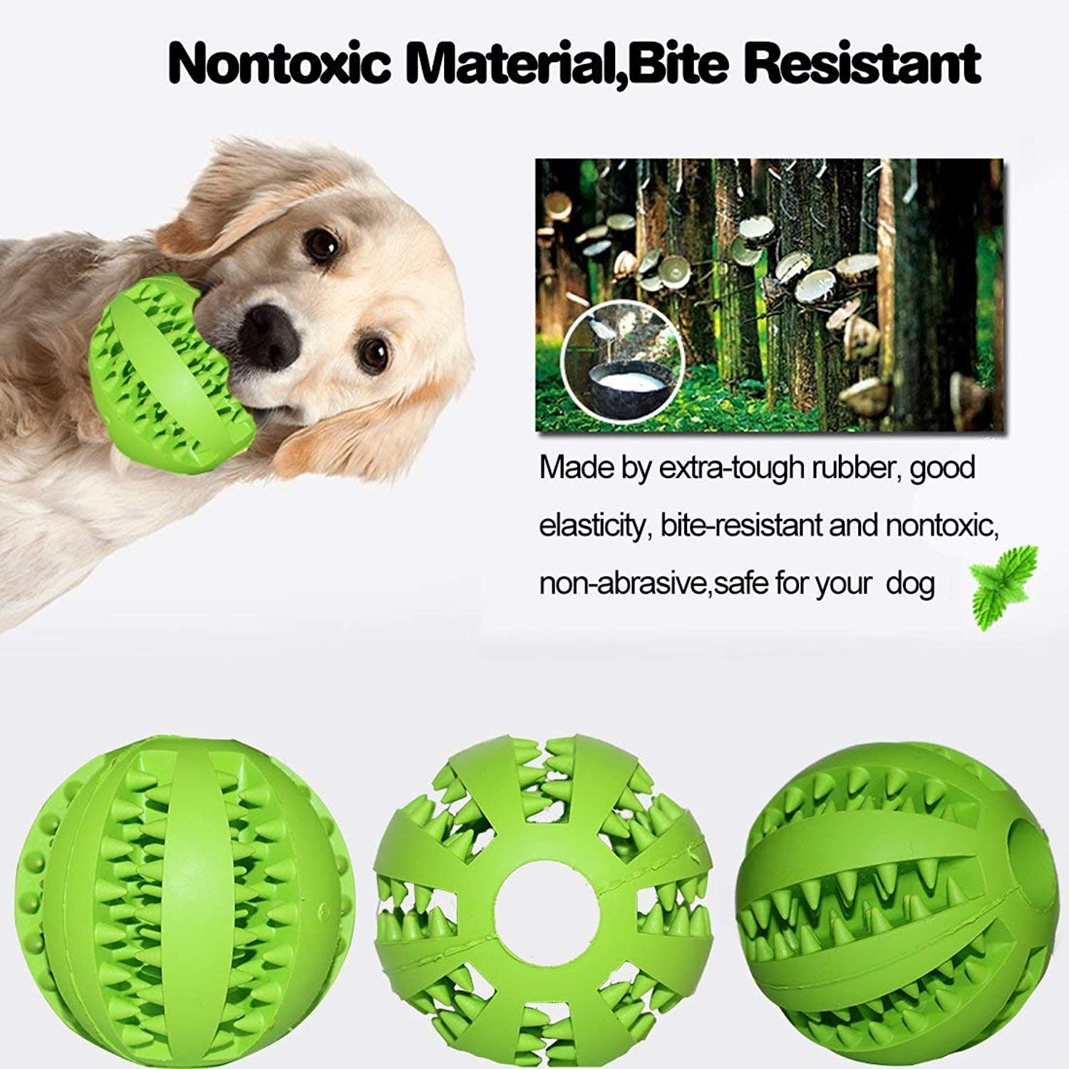 HotsUAE Dog Toy Ball, Nontoxic Bite Resistant Ball for Pet Dogs Puppy Cat